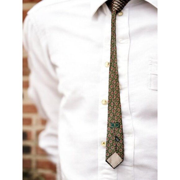 Vintage 1970s Italian 100% Silk Tie—Vismara 1880 Milano - Picture 6 of 9